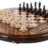Елегантен кръгъл мраморен комплект за шах